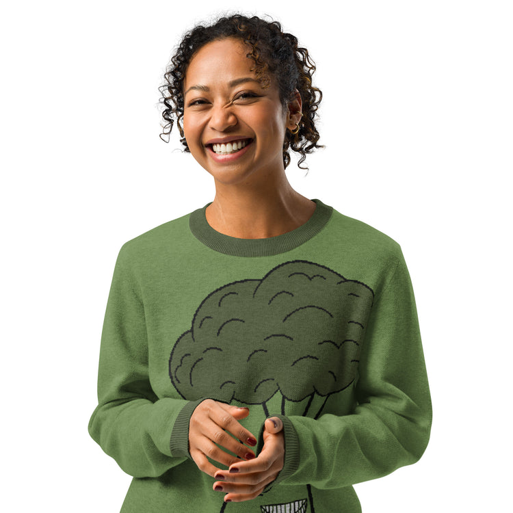 Bro-colli Knitted crew neck sweater